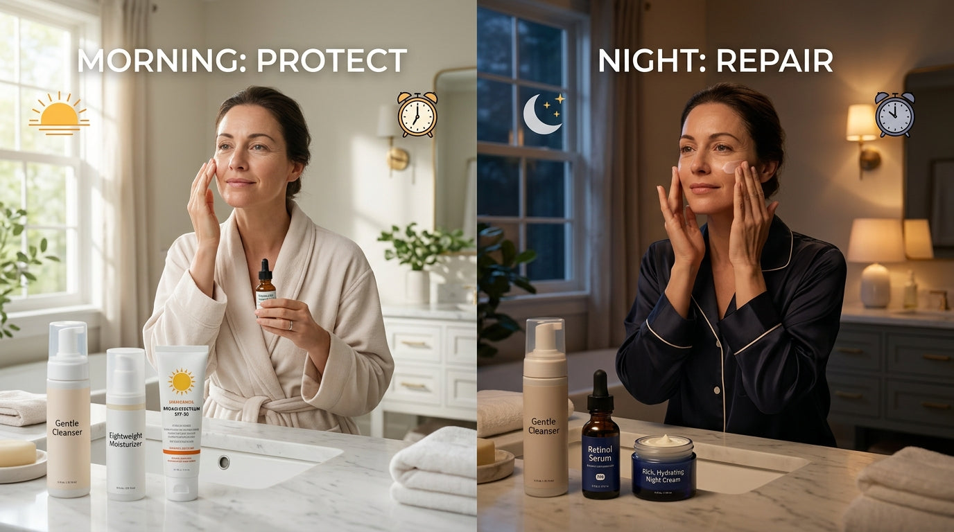 Morning vs. Night Skincare Routines for Wrinkle Prevention