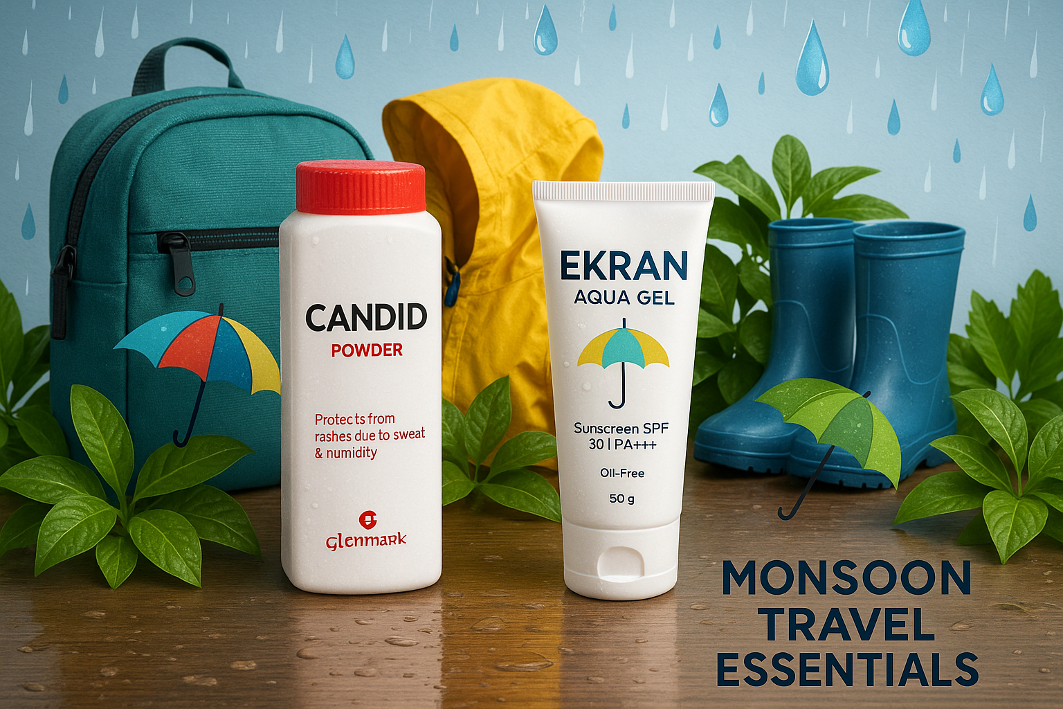 Monsoon Travel Essentials: Why You Need Candid Powder & Ekran Aqua Gel