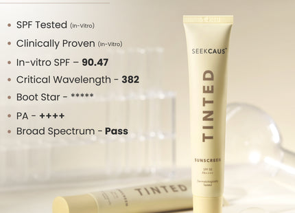 Seekcaus Tinted Sunscreen Gel SPF 50 PA++++