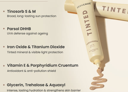 Seekcaus Tinted Sunscreen Gel SPF 50 PA++++