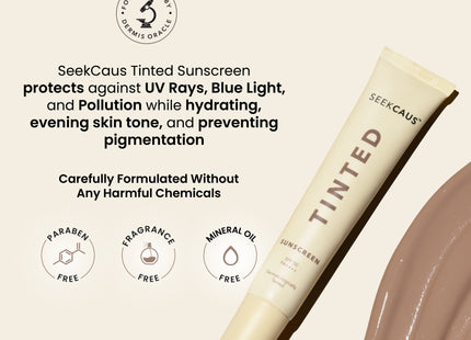 Seekcaus Tinted Sunscreen Gel SPF 50 PA++++