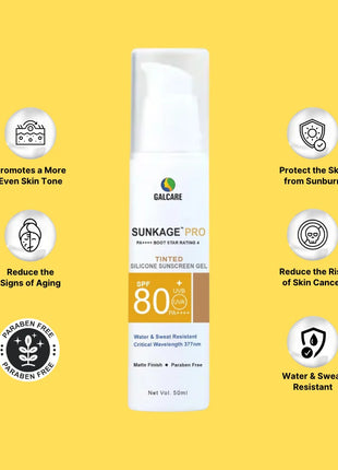 Sunkage pro tinted spf80 sunscreen 50ml