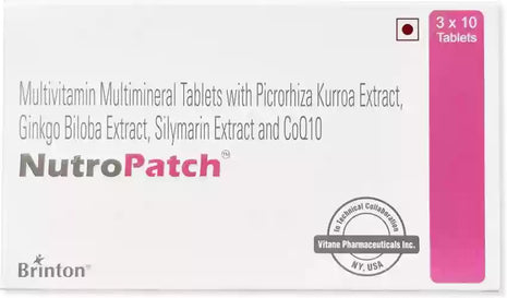 Nutropatch multivitamin tablets 30tab box