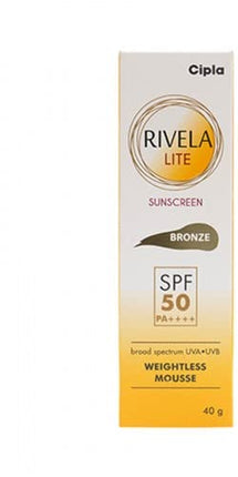 Rivela Lite Sun Screen Bronze SPF 50 PA++++ 40 gm | Cipla