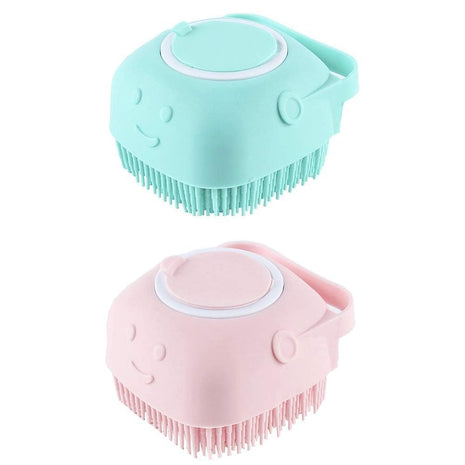 Body Scrubber with Soap Dispenser Brush, Silicone Exfoliating Brushes, Soft Body Exfoliator, Bath Loofah for Babies, Kids, Women, Men and Pets (Multicolor) - Pack of 1