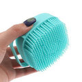 Body Scrubber with Soap Dispenser Brush, Silicone Exfoliating Brushes, Soft Body Exfoliator, Bath Loofah for Babies, Kids, Women, Men and Pets (Multicolor) - Pack of 1