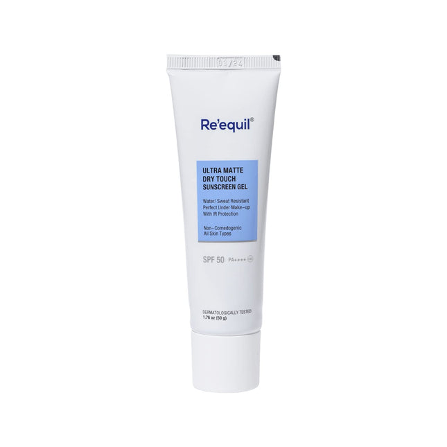 Re' Equil Ultra Matte Dry Touch Sunscreen Gel Spf 50 Pa++++, Water Resistant With Zinc Oxide And Titanium Dioxide 50G