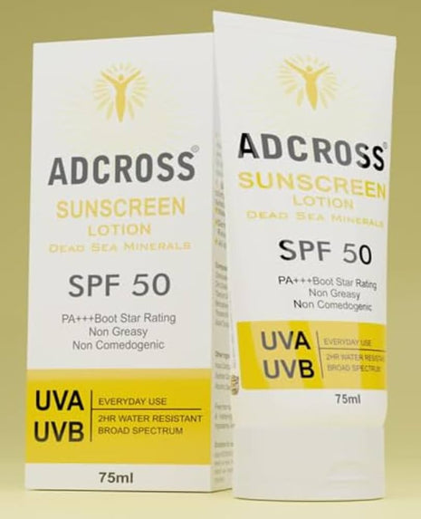 Adcross sunscreen lotion 75ml pack of 2