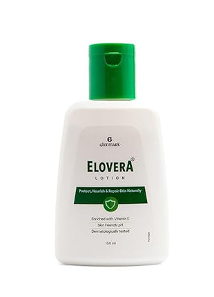 Elovera Lotion with Aloe Vera & Vitamin E, Intense Moisturising Formula, Hydrates, Lightens Blemishes and Makes Skin Soft and Healthy, Non-Greasy, 150 ml