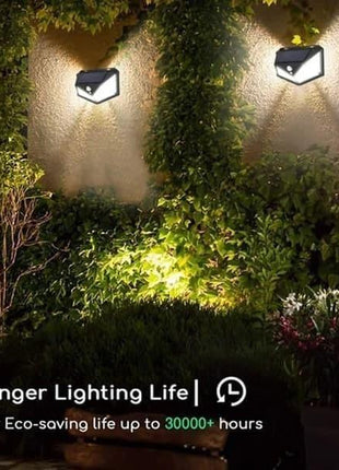 Solar Lights-Bright Solar Wireless Security Motion Sensor 100 Led Night Light for Home and Garden ,Outdoors