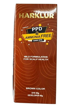 HARKLUR | PPD & AMONIA FREE HAIR DYE | BROWN COLOR | 60 GM