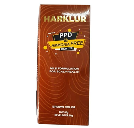 HARKLUR | PPD & AMONIA FREE HAIR DYE | BROWN COLOR | 60 GM