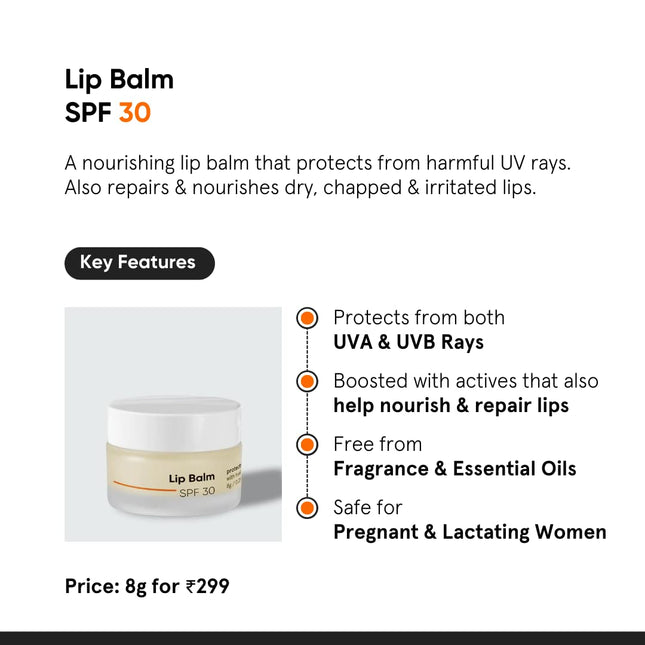 Minimalist Spf 30 Lip Balm With Ceramides & Hyaluronic Acid | Lip Protection & Nourishment | For Women & Men | 8 Gm