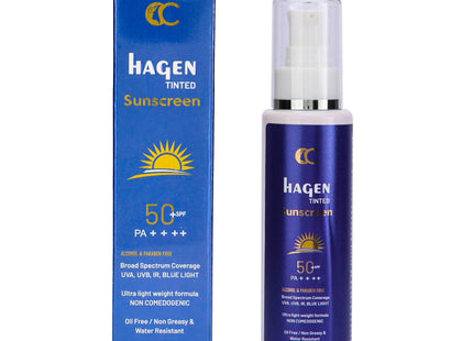 Hagen tinted sunscreen spf 50+ PA++++ 100ml |Cosmoedge
