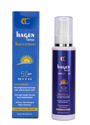 Hagen tinted sunscreen spf 50+ PA++++ 100ml |Cosmoedge