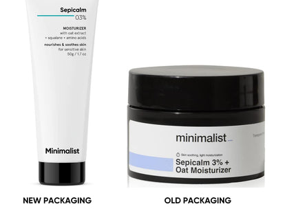 Minimalist 3% Sepicalm With Oats Face Moisturizer Cream for Sensitive Skin | Lightweight | Calming | Reduces Redness | Soothes Skin | 50g