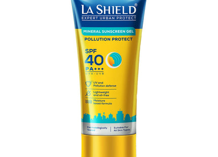 La Shield Pollution Protect | Mineral Based Sunscreen Gel | For Expert Urban Protection, Spf 40 And Pa+++, 50 Grams