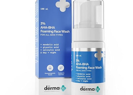 The Derma Co 3% AHA + BHA Foaming Daily Face Wash 100ml