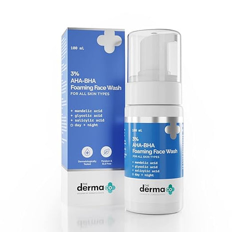 The Derma Co 3% AHA + BHA Foaming Daily Face Wash 100ml