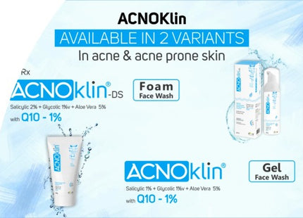 Acnoklin face wash gel 50g pack of 2