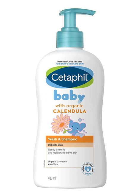 Cetaphil baby wash & shampoo with organic calendula 400 ml | galderma