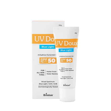 Brinton UV Doux Blue Sunscreen Gel SPF 50 pa+++ UVA/UVB, 50 gm | brinton