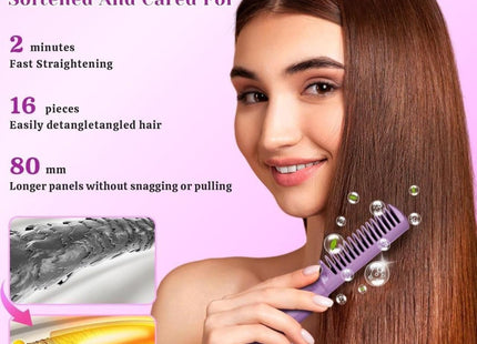 Meneflix Portable Mini Hair Straightener Cordless Rechargeable Mini Adjustable Hair Straightener Hot Comb