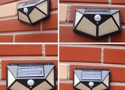 Solar Lights-Bright Solar Wireless Security Motion Sensor 100 Led Night Light for Home and Garden ,Outdoors