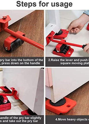 Furniture Lifter -Furniture Lifter Mover Tool Set Heavy Duty Furniture Shifting Lifting Moving Tool with Wheel Pads