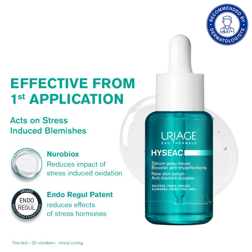 Uriage Hyseac Skin Anti-Blemish Serum 5.8% AHA for Hormonal Peak &amp; Stress Acne Dermat Recommended 30ML