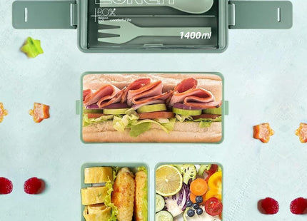 Lunch Box for Office Men and Lunch Box for Kids, Microwave Safe Lunch Boxes (Pack of 1,Multicolor, Plastic