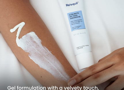 Re' Equil Ultra Matte Dry Touch Sunscreen Gel Spf 50 Pa++++, Water Resistant With Zinc Oxide And Titanium Dioxide 50G
