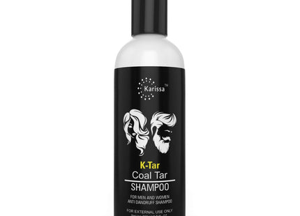 KARISSA MARKETING K TAR Coal Tar shampoo 200ml | Anti dandruff Shampoo | Coal tar With salicylic acid 2% w/w scalp shampoo| Sulphate free and Paraben Free shampoo, BLACK