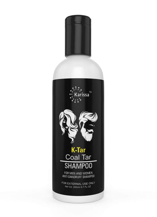 KARISSA MARKETING K TAR Coal Tar shampoo 200ml | Anti dandruff Shampoo | Coal tar With salicylic acid 2% w/w scalp shampoo| Sulphate free and Paraben Free shampoo, BLACK