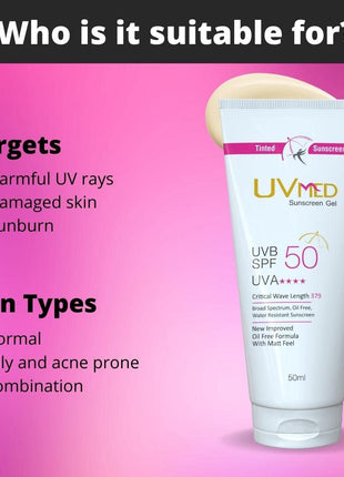 UVmed sunscreen gel 50ml