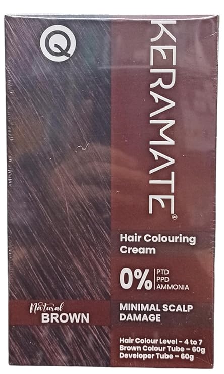 Klm keramate hair colouring cream natural brown 60gm