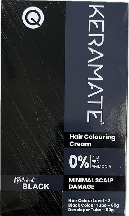 Klm keramate hair colouring cream natural black 60gm