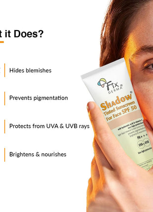 Shadow spf50 tinted sunscreen for face 30g