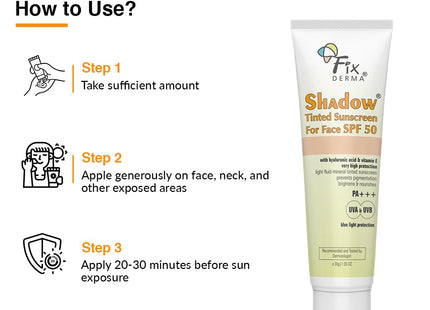 Shadow spf50 tinted sunscreen for face 30g