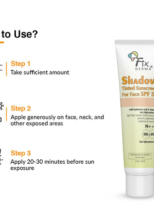 Shadow spf50 tinted sunscreen for face 30g