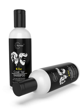 KARISSA MARKETING K TAR Coal Tar shampoo 200ml | Anti dandruff Shampoo | Coal tar With salicylic acid 2% w/w scalp shampoo| Sulphate free and Paraben Free shampoo, BLACK