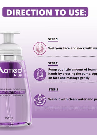 Acmed plus foaming face wash 250ml