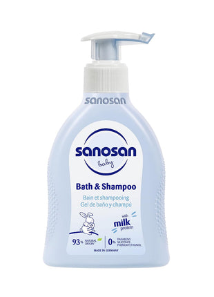 Sanosan baby bath & shampoo 200 ml | glowderma