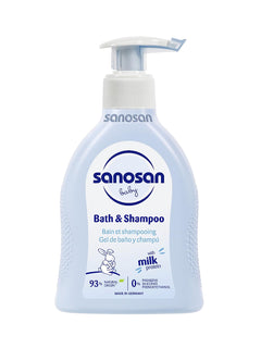 Sanosan baby bath & shampoo 200 ml | glowderma