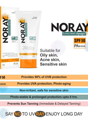 Noray sunscreen aqua gel 50g pack of 2