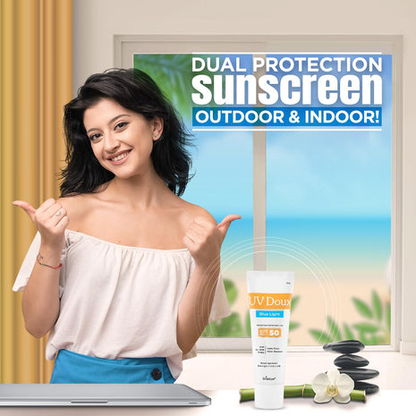 Brinton UV Doux Blue Sunscreen Gel SPF 50 pa+++ UVA/UVB, 50 gm | brinton