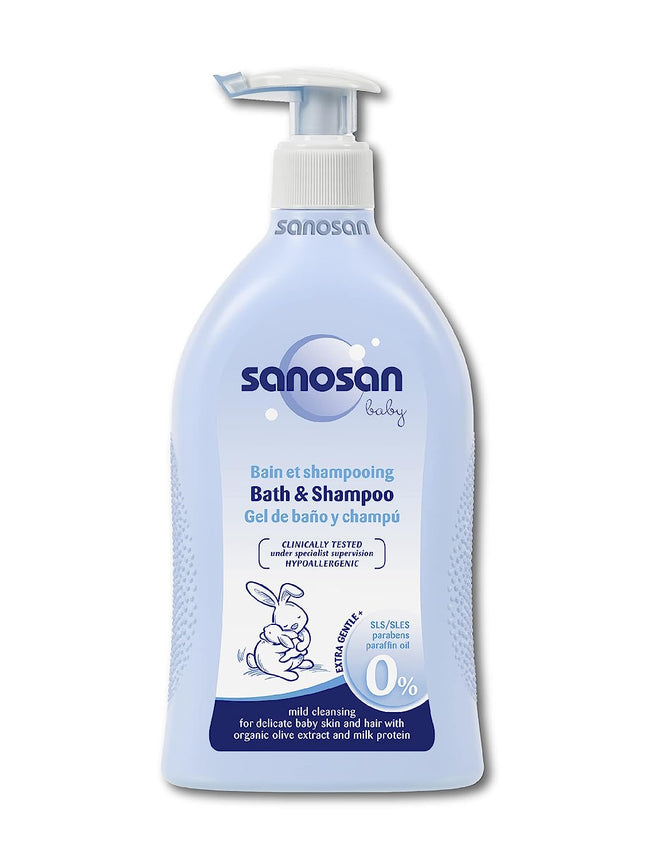 Sanosan Baby Bath Shampoo 500ml Glowderma