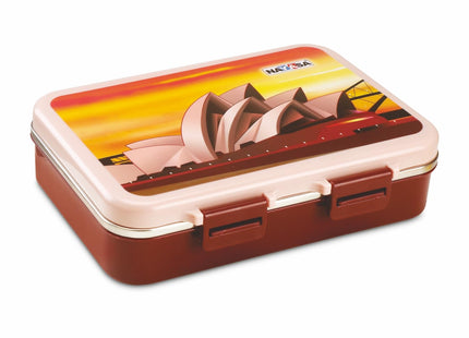 Nayasa Vitamax Insulated Lunchbox: Stainless Steel Inner, Leakproof, Durable - Perfect for School Kids, Brown