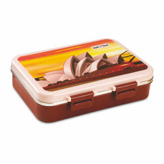 Nayasa Vitamax Insulated Lunchbox: Stainless Steel Inner, Leakproof, Durable - Perfect for School Kids, Brown