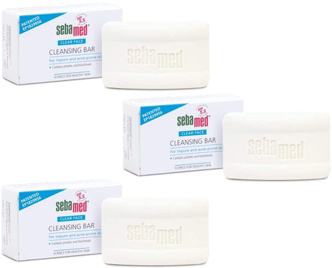 SEBAMED CLEAR FACE BAR 100g pack of 3